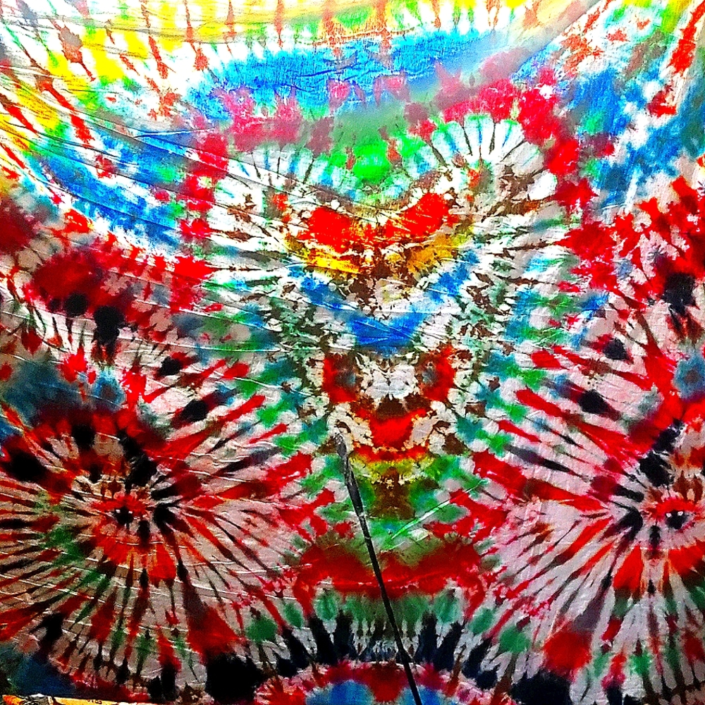 massive 10'x5' tie dye wall hanging by JIC